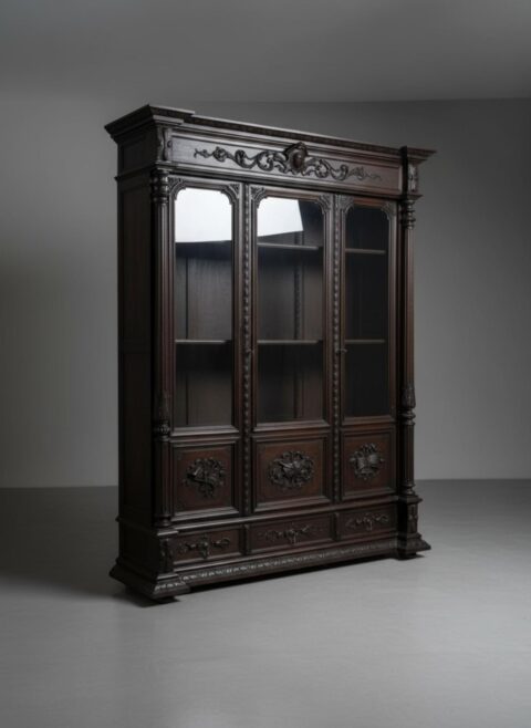 19th Century Late Victorian Belgian Bookcase - Antique for Sale