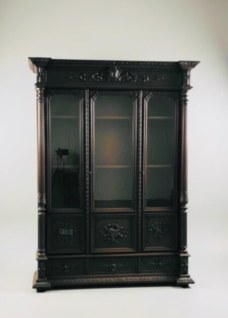 19th Century Late Victorian Belgian Bookcase - Antique for Sale