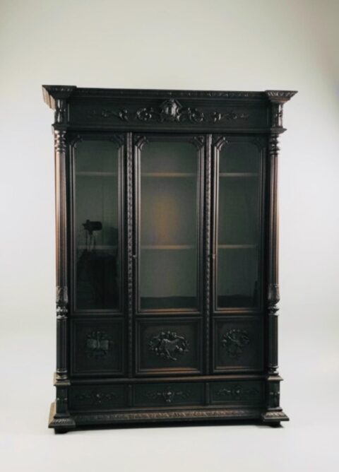 19th Century Late Victorian Belgian Bookcase - Antique for Sale