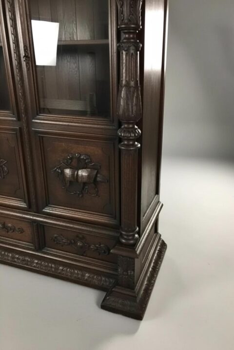 19th Century Late Victorian Belgian Bookcase - Antique for Sale