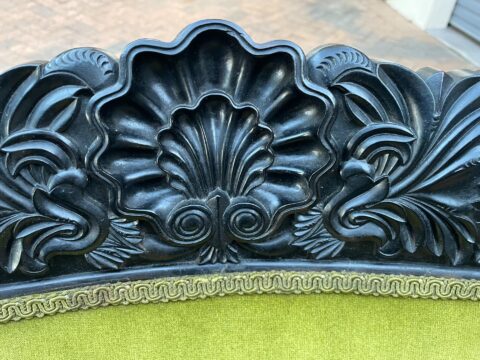 Anglo-Indian Carved Ebony Armchair - Antique Furniture for Sale