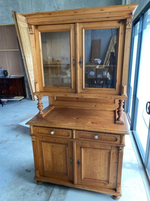 Antique European Pine Kitchen Cabinet - Antique Furniture for Sale