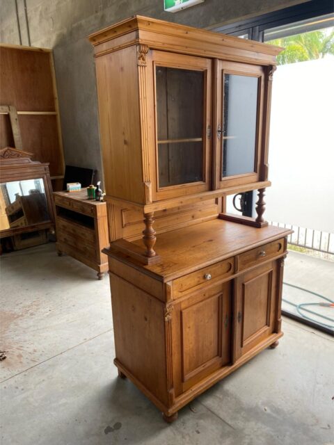Antique European Pine Kitchen Cabinet - Antique Furniture for Sale