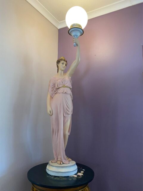 Art Deco Lady Statue Light - Antique for Sale