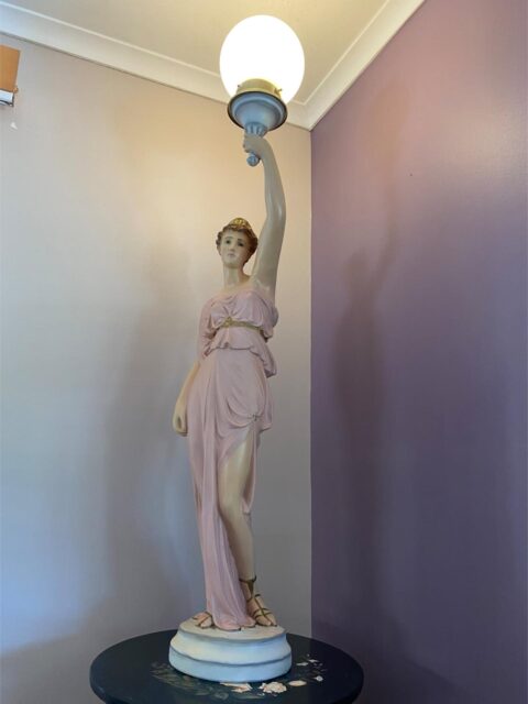 Art Deco Lady Statue Light - Antique for Sale