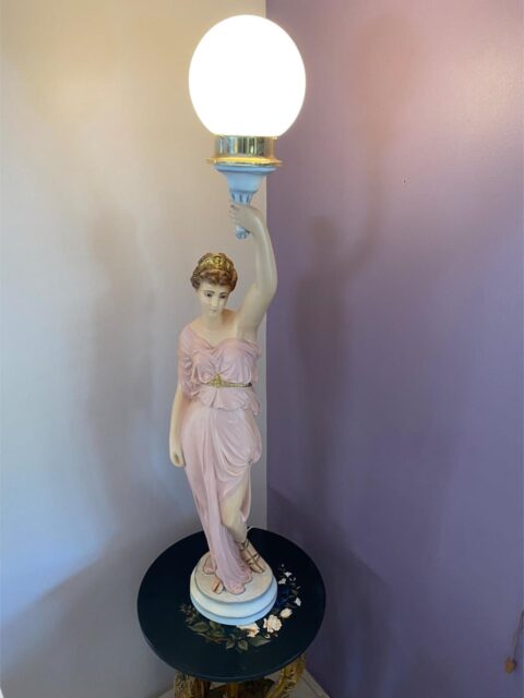 Art Deco Lady Statue Light - Antique for Sale