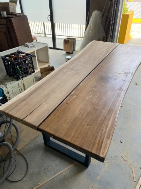 Custom Live Edge Table - Antique Furniture Restoration for Tables