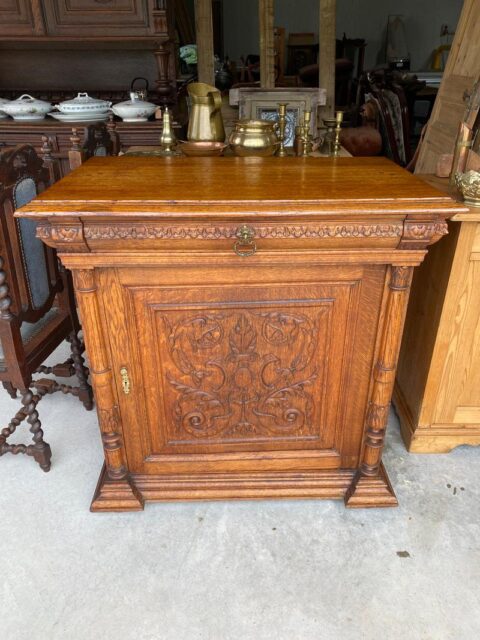 French Oak Cabinet Circa 1890 - RZ Restorations