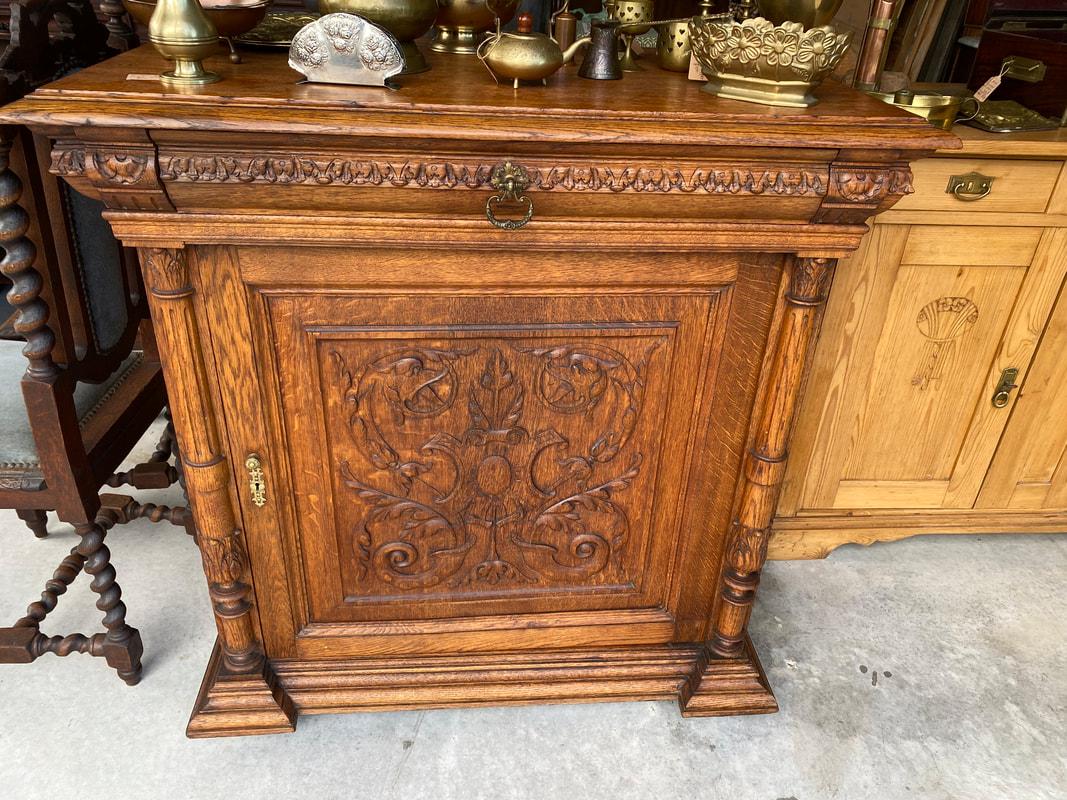 French Oak Cabinet Circa 1890 - RZ Restorations