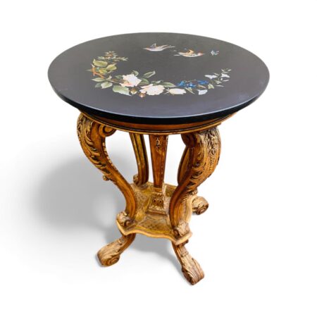 Italian NeoClassical 19th Century Pietra Dura Inlaid Table - Antique Furniture for Sale