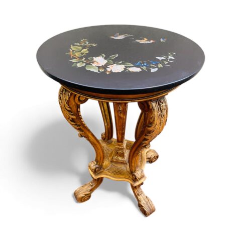 Italian NeoClassical 19th Century Pietra Dura Inlaid Table - Antique Furniture for Sale