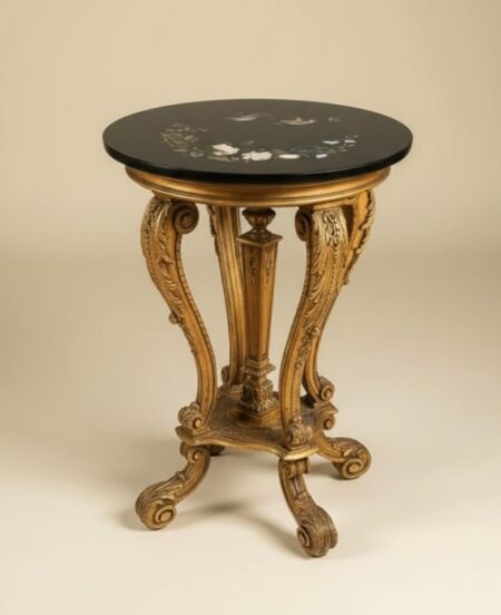 Italian NeoClassical 19th Century Pietra Dura Inlaid Table - Antique Furniture for Sale