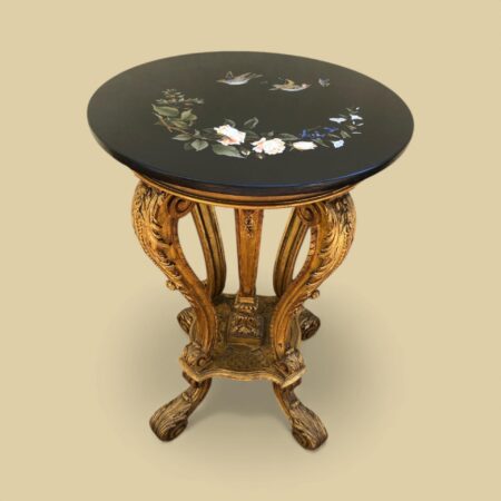 Italian NeoClassical 19th Century Pietra Dura Inlaid Table - Antique Furniture for Sale