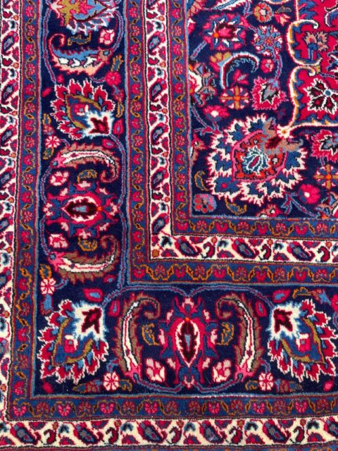 Handmade Mashhad Rug - Antique Furniture for Sale