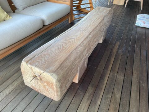 Outdoor Live Edge Coffee Table - Outdoor furniture restoration