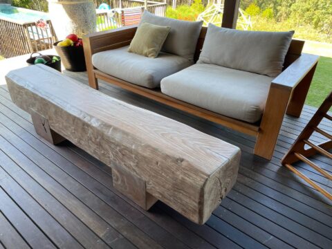 Outdoor Live Edge Coffee Table - Outdoor furniture restoration