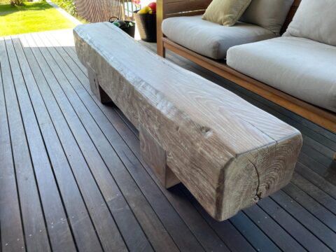 Outdoor Live Edge Coffee Table - Outdoor furniture restoration