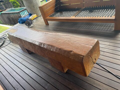 Outdoor Live Edge Coffee Table - Outdoor furniture restoration
