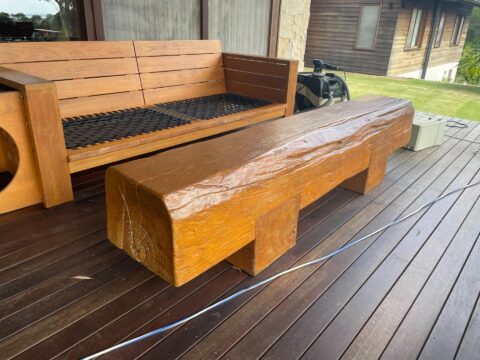 Outdoor Live Edge Coffee Table - Outdoor furniture restoration
