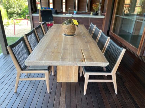 Outdoor Live Edge Table - Outdoor furniture restoration