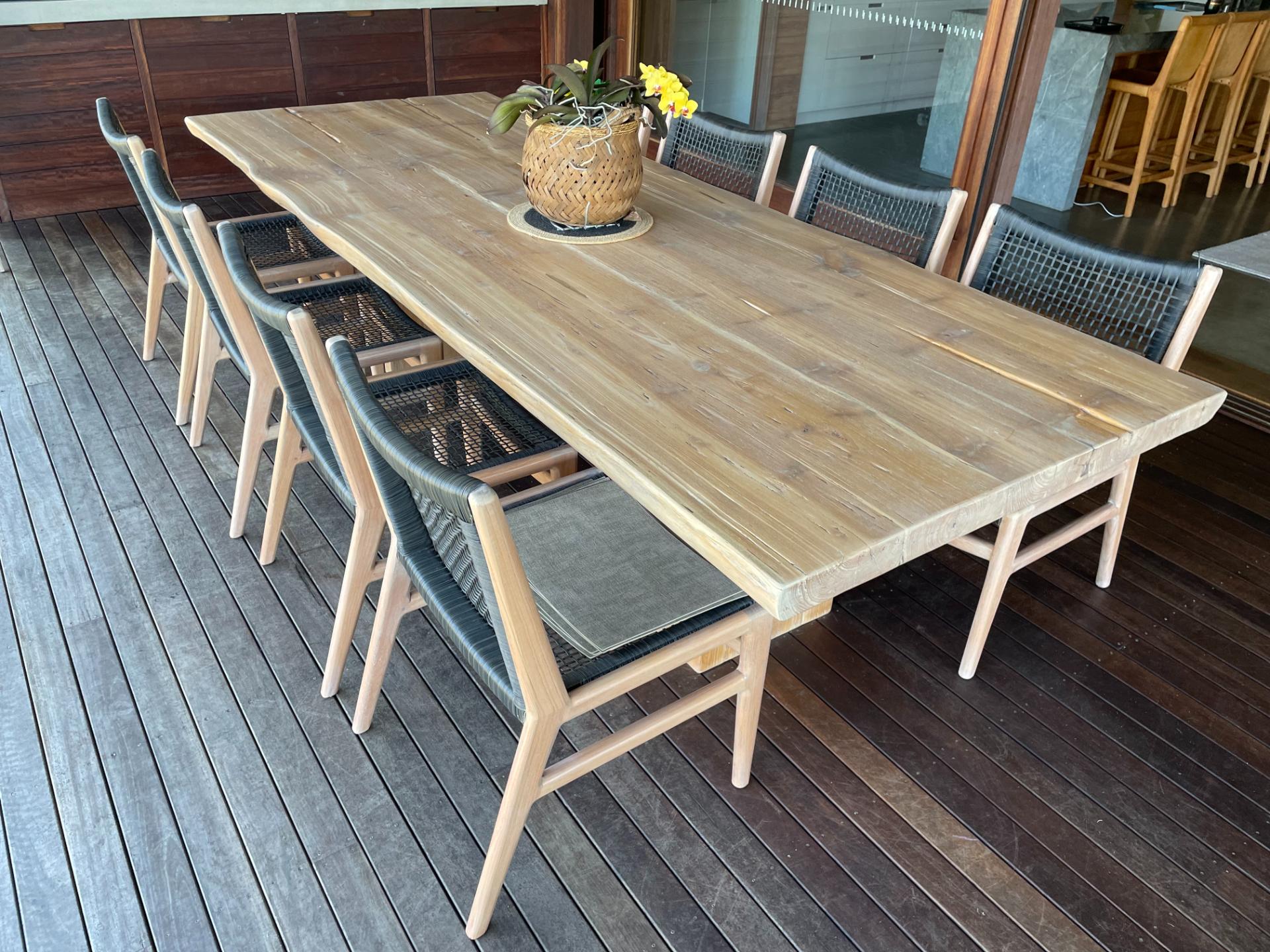 Outdoor Live Edge Table - Outdoor furniture restoration