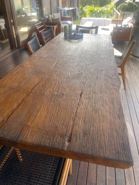 Outdoor Live Edge Table - Antique Furniture Restoration for Tables