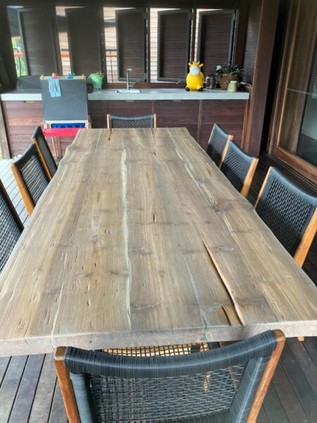 Outdoor Live Edge Table - Antique Furniture Restoration for Tables