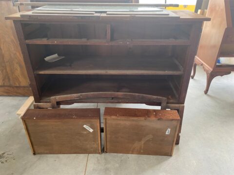 Silky Oak Side Board - Antique Furniture Restoration for Side Boards