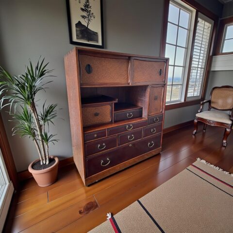 small antique Japanese Cha Tansu cabinet - Antique furniture for sale